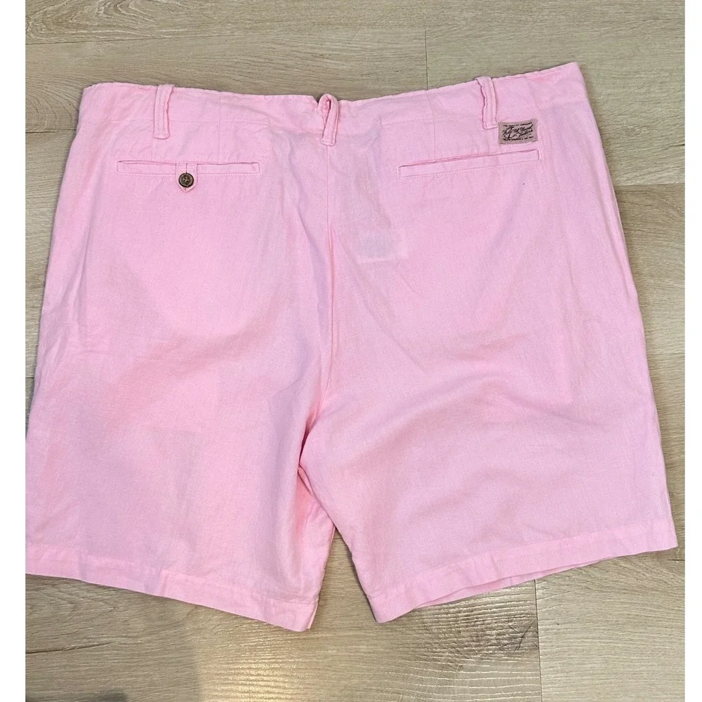 Polo Ralph Lauren 8-Inch Straight Fit Linen-Cotton Carmel Pink Shorts